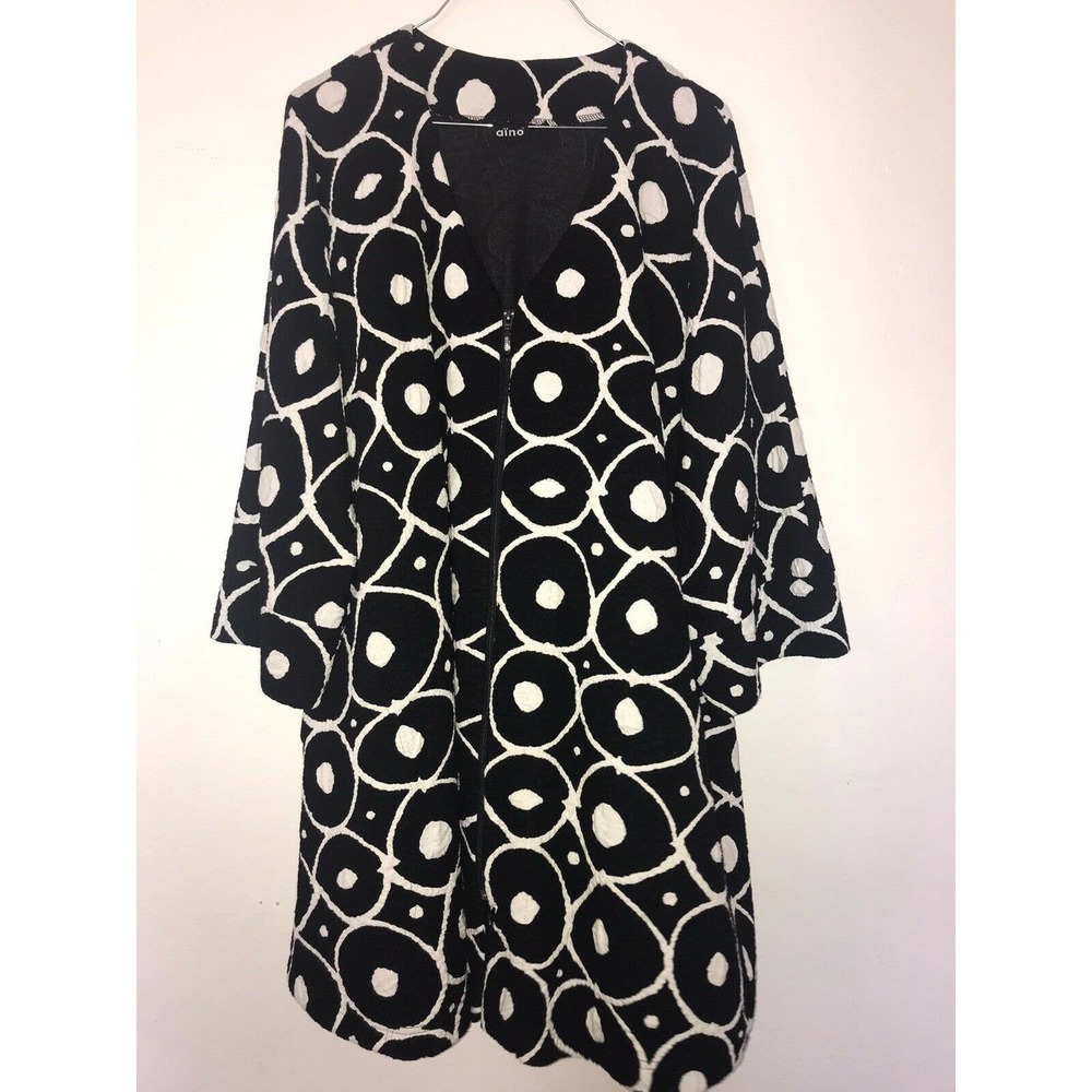 Aino Finland M Zip Jacket Kimono Sleeve Sweater